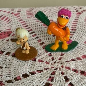 Vintage Cartoon Figurines Set bam bam and fraggle 317